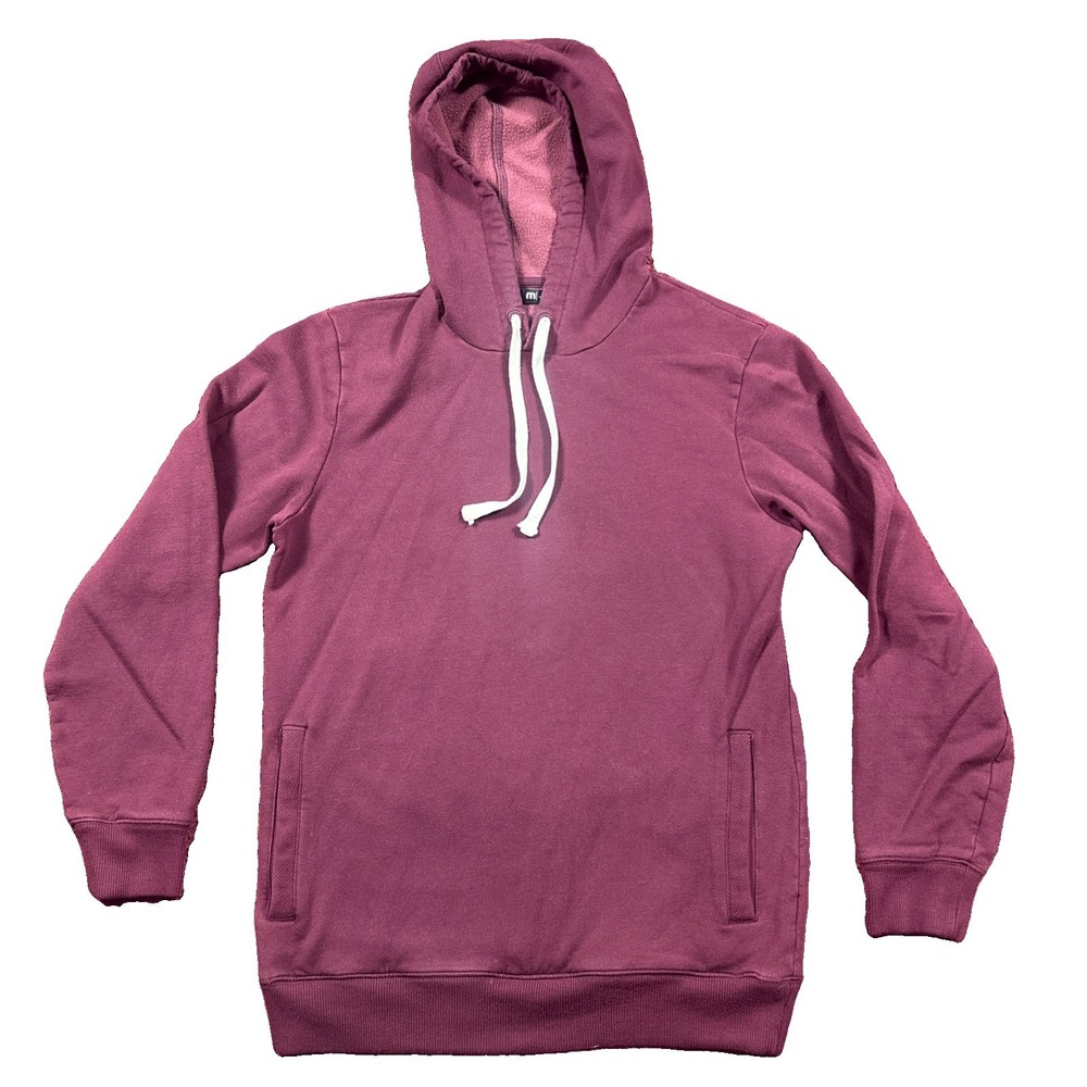 TravisMathew Mens Small Burgundy Hooded Sweatshirt Soft Fleece Pullover